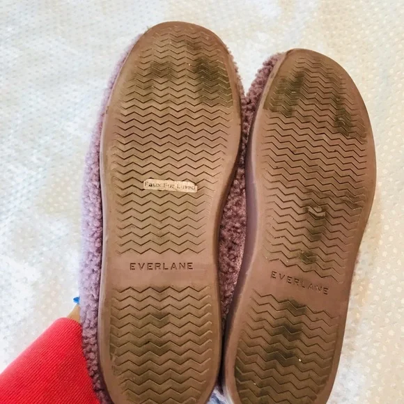 Everlane Women's Teddy Slipper Mule SlipOn Lavender Fleece Faux Fur - Picture 8 of 9